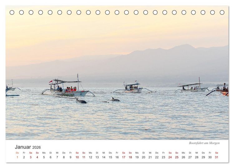 Produktbild: Impressionen einer Reise durch Bali (Tischkalender 2026 DIN A5 quer), CALVENDO Monatskalender