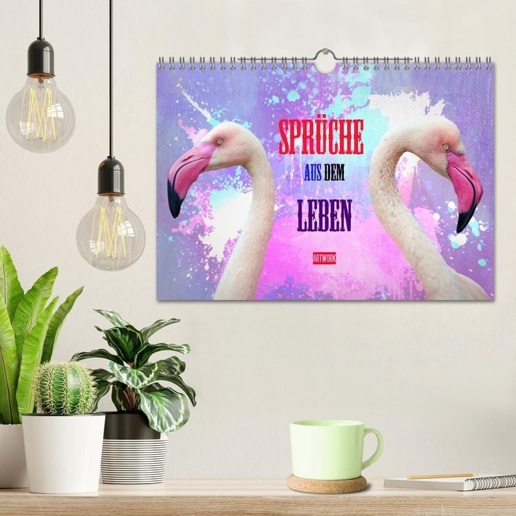 Produktbild: Spr&uuml;che aus dem Leben - Artwork (Wandkalender 2026 DIN A4 quer), CALVENDO Monatskalender