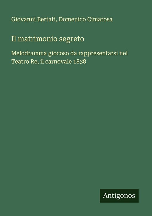 Produktbild: Il matrimonio segreto
