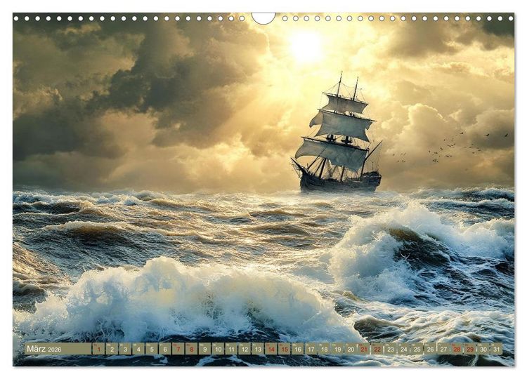 Produktbild: Sturmwarnung an der K&uuml;ste (Wandkalender 2026 DIN A3 quer), CALVENDO Monatskalender
