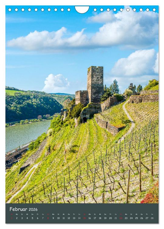 Produktbild: Burgen am Mittelrhein (Wandkalender 2026 DIN A4 hoch), CALVENDO Monatskalender