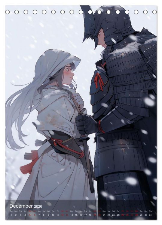 Produktbild: Her Love, His Life and Anime (Desk Calendar 2026 DIN A5 portrait), CALVENDO 12 Month DeskCalendar