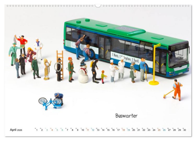 Produktbild: Chair-Sharing ... und andere Mini-Welten (Wandkalender 2026 DIN A2 quer), CALVENDO Monatskalender