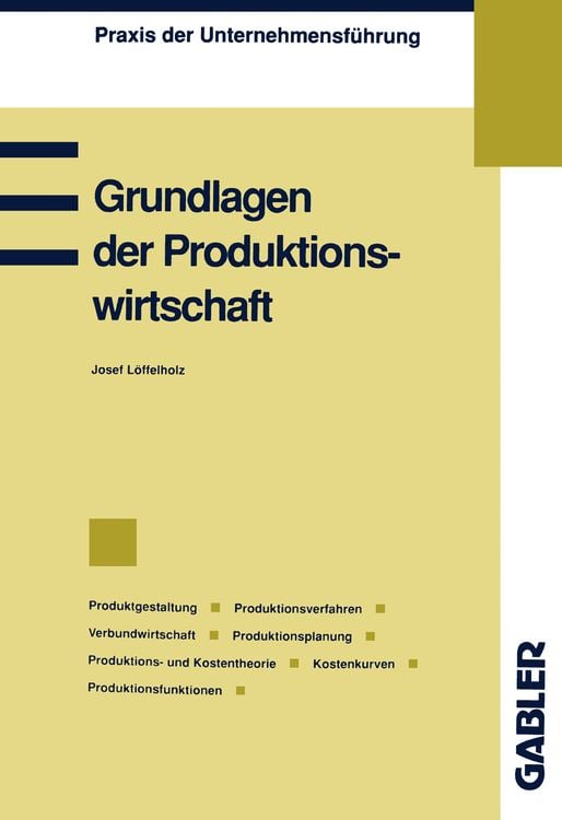 Produktbild: Grundlagen der Produktionswirtschaft