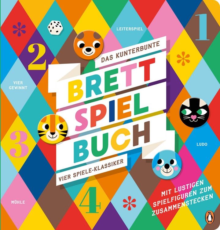 Produktbild: Das kunterbunte Brettspiel-Buch &ndash; Vier Spiele-Klassiker