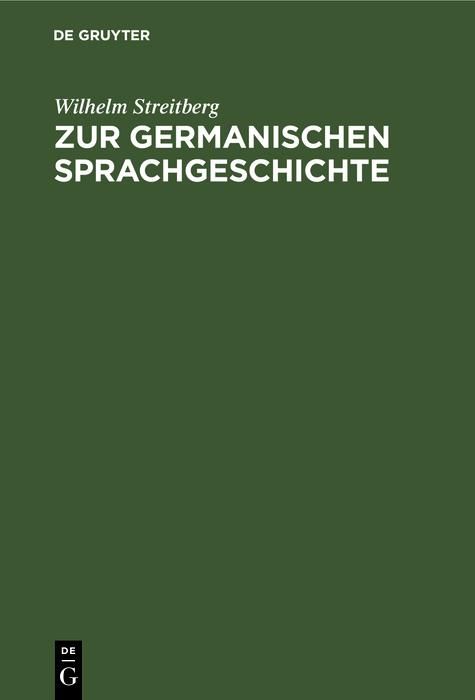 Produktbild: Zur germanischen Sprachgeschichte