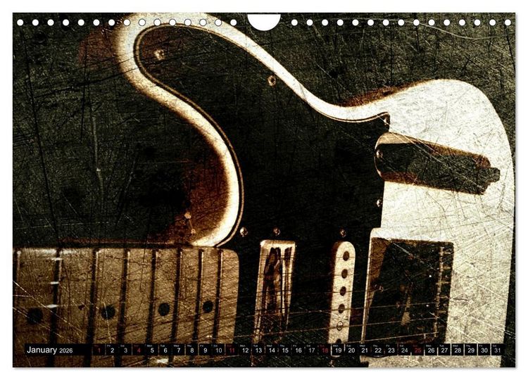 Produktbild: GUITARS Vintage Style (Wall Calendar 2026 DIN A4 landscape), CALVENDO 12 Month Wall Calendar