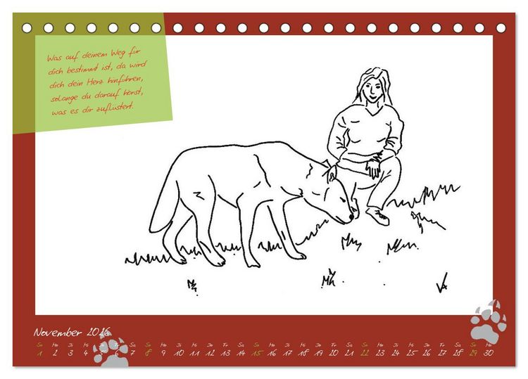 Produktbild: Der kleine GROSSE Wolf - Kalender (Tischkalender 2026 DIN A5 quer), CALVENDO Monatskalender