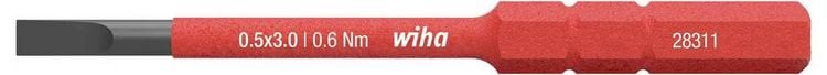 Produktbild: Wiha Werkstatt Schlitz Wechselklinge 3 mm 75 mm Passend f&uuml;r (Serie Schraubendreher) Wiha Torque