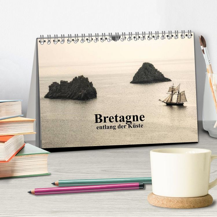 Produktbild: Bretagne entlang der K&uuml;ste (Tischkalender 2026 DIN A5 quer), CALVENDO Monatskalender