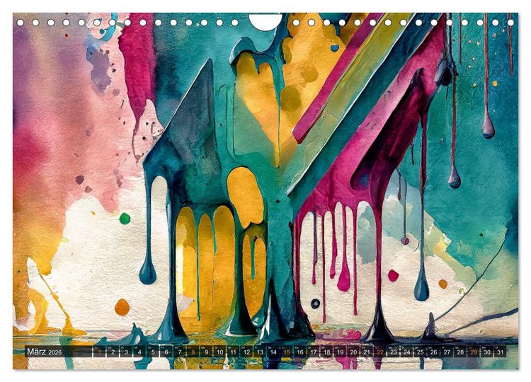 Produktbild: Spiel der Farben und Formen (Wandkalender 2026 DIN A4 quer), CALVENDO Monatskalender