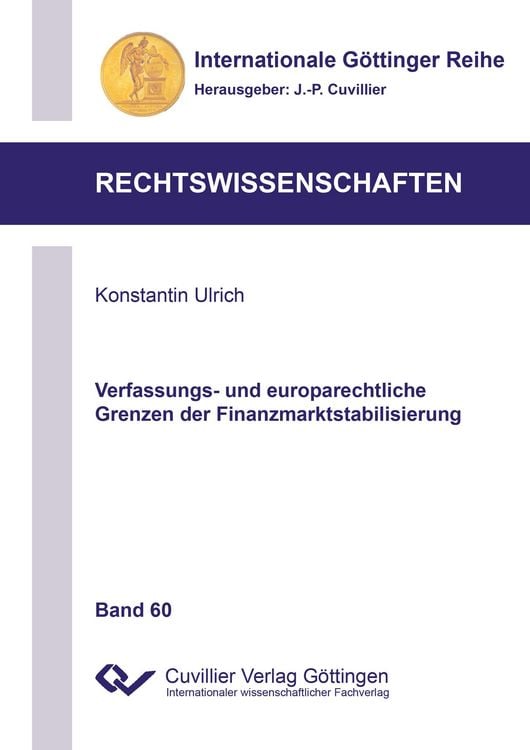 Produktbild: Verfassungs- und europarechtliche Grenzen der Finanzmarktstabilisierung
