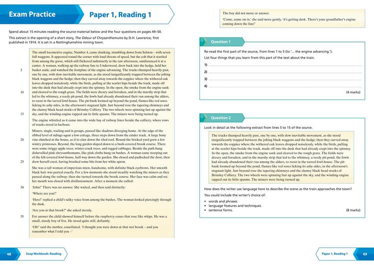 Produktbild: AQA GCSE 9-1 English Language Reading (Papers 1 & 2) Workbook