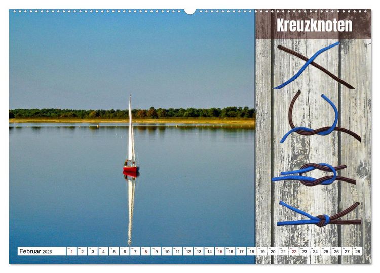 Produktbild: Schnittige Jollen - wichtige Knoten (Wandkalender 2026 DIN A2 quer), CALVENDO Monatskalender
