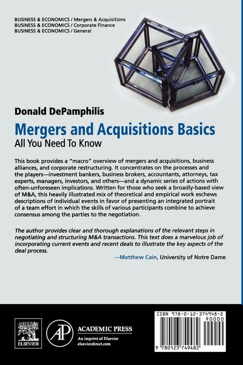Produktbild: Mergers and Acquisitions Basics