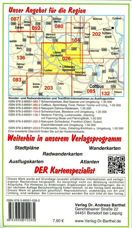 Produktbild: Gro&szlig;e Radwander- und Wanderkarte Spreewald mit M&auml;rkischer Heidelandschaft