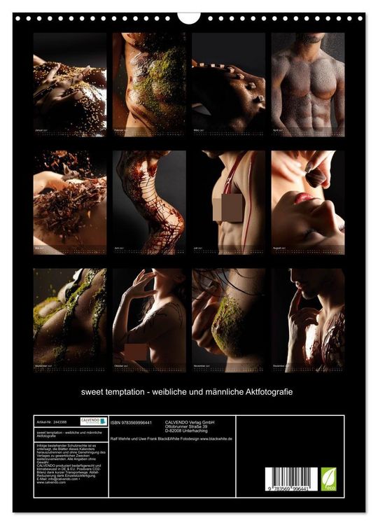 Produktbild: sweet temptation - weibliche und m&auml;nnliche Aktfotografie (Wandkalender 2027 DIN A3 hoch), CALVENDO Monatskalender