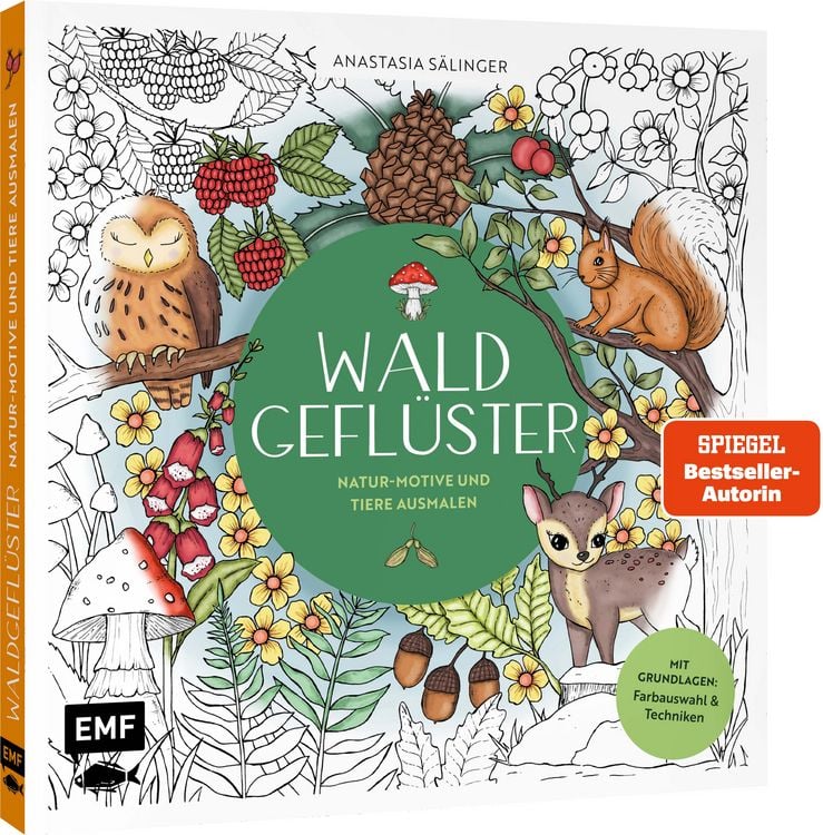 Produktbild: Waldgefl&uuml;ster &ndash; Natur-Motive und Tiere ausmalen