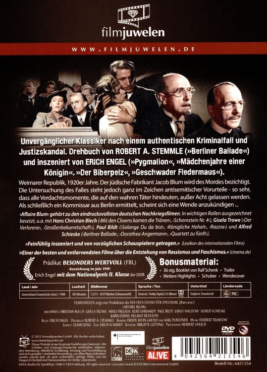 Produktbild: Affaire Blum (DEFA Filmjuwelen)