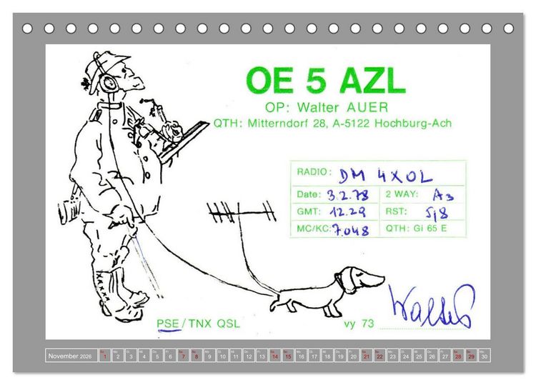 Produktbild: Austria calling - Amateurfunk in &Ouml;sterreich (Tischkalender 2026 DIN A5 quer), CALVENDO Monatskalender