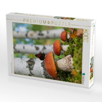 Produktbild: CALVENDO Puzzle Rotkappen Pilze und Schmetterling | 2000 Teile Lege-Gr&ouml;&szlig;e 90x67cm Foto-Puzzle f&uuml;r gl&uuml;ckliche Stunden