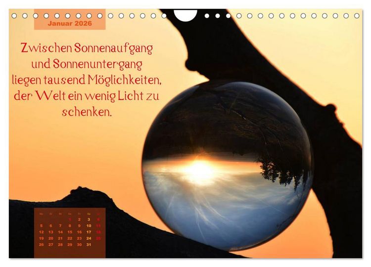 Produktbild: Die Welt in der Kugel (Wandkalender 2026 DIN A4 quer), CALVENDO Monatskalender