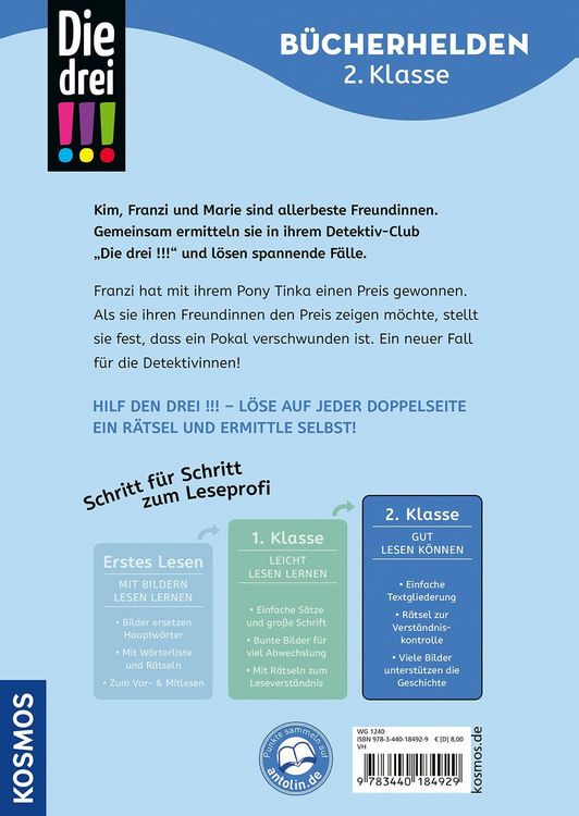 Produktbild: Die drei !!!, B&uuml;cherhelden 2. Klasse, Diebstahl auf dem Ponyhof