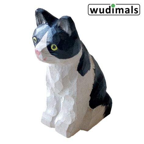 Produktbild: Wudimals A040623 - Katze, Cat, handgeschnitzt aus Holz