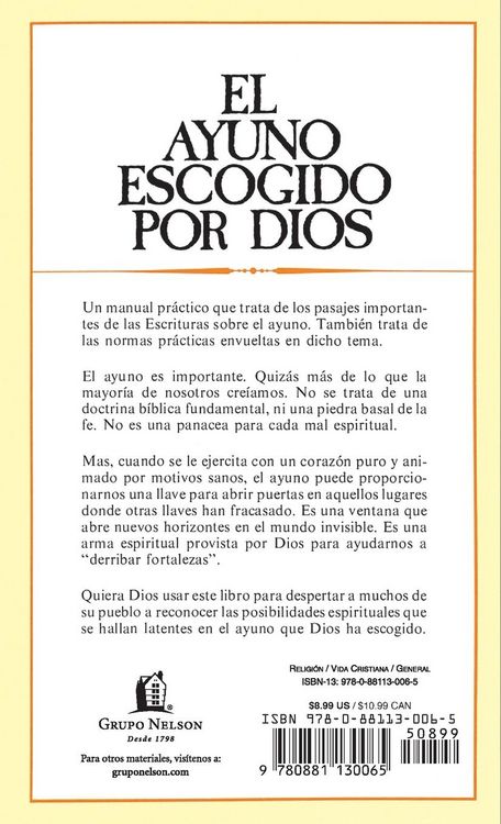 Produktbild: El Ayuno Escogido Por Dios = God's Chosen Fast