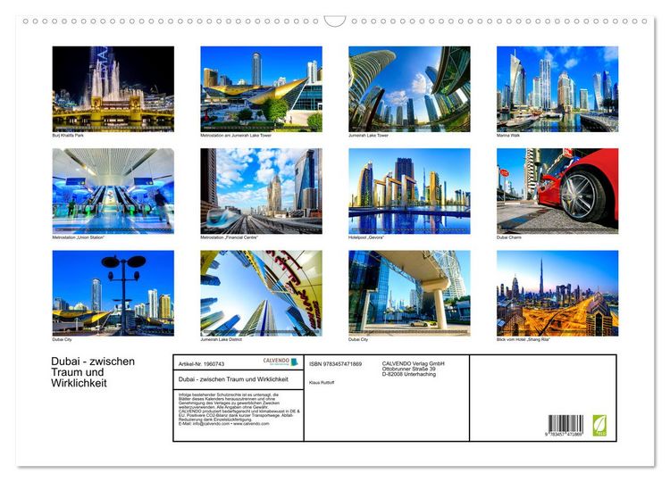 Produktbild: Dubai - zwischen Traum und Wirklichkeit (Wandkalender 2026 DIN A2 quer), CALVENDO Monatskalender