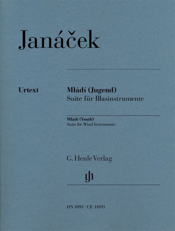 Produktbild: Leos Janácek - Mládí (Jugend) - Suite für Blasinstrumente für Flöte/Piccolo, Oboe, Klarinette (B), Horn (F), Fagott, Bassklarinette (B)