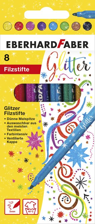 Produktbild: Filzstifte Glitzer