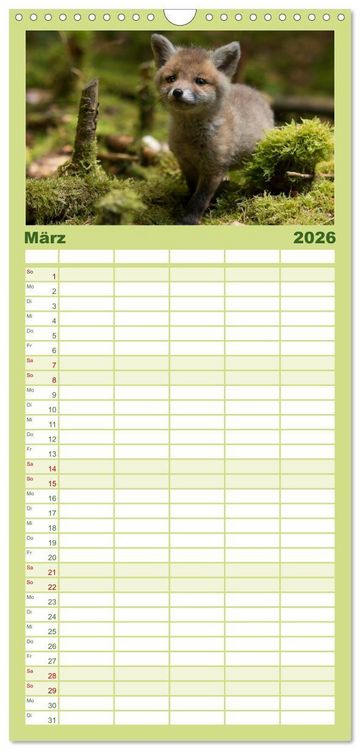 Produktbild: Familienplaner 2026 - Bei den Jungf&uuml;chsen mit 5 Spalten (Wandkalender, 21 x 45 cm) CALVENDO