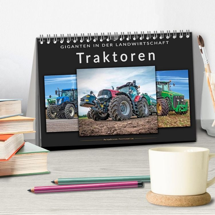 Produktbild: Traktoren - Giganten in der Landwirtschaft (Tischkalender 2026 DIN A5 quer), CALVENDO Monatskalender