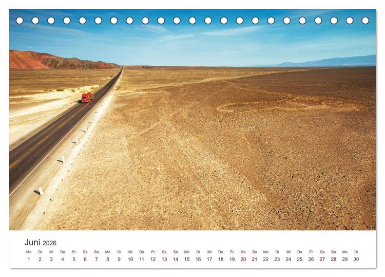 Produktbild: Geheimnisvolles Peru (Tischkalender 2026 DIN A5 quer), CALVENDO Monatskalender