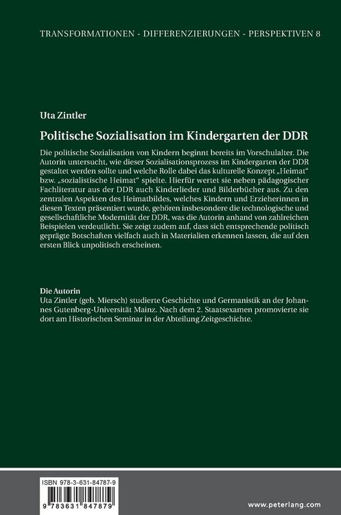 Produktbild: Politische Sozialisation im Kindergarten der DDR