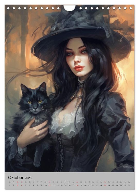 Produktbild: Gothic-Queens. Schaurig-sch&ouml;n im Renaissance-Stil (Wandkalender 2026 DIN A4 hoch), CALVENDO Monatskalender