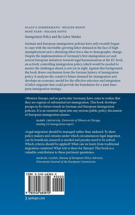 Produktbild: Immigration Policy and the Labor Market