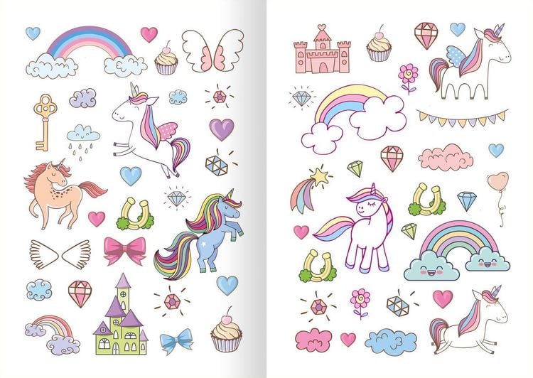 Produktbild: Glitzerspa&szlig; &ndash; Einhorn-Sticker