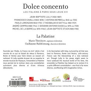 Produktbild: Dolce concento: Les Italiens ... Paris sous Louis XI