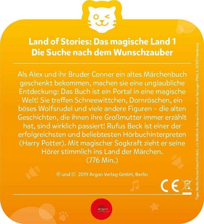 Produktbild: tigercard - Land of Stories: Das magische Land 1  Die Suche nach dem Wunschzauber