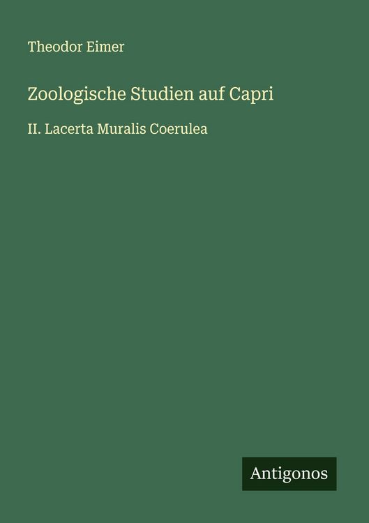 Produktbild: Zoologische Studien auf Capri