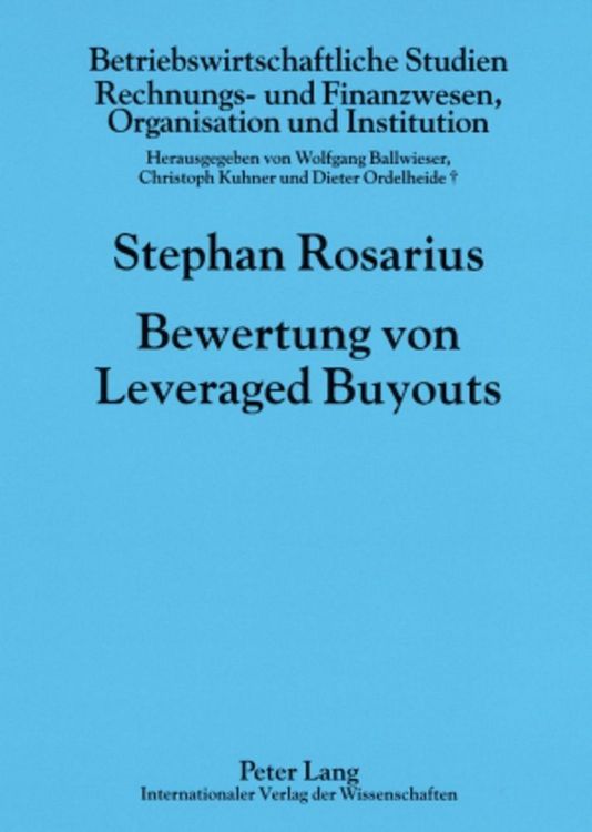 Produktbild: Bewertung von Leveraged Buyouts