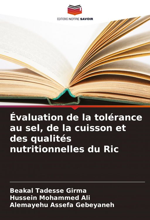Produktbild: &Eacute;valuation de la tol&eacute;rance au sel, de la cuisson et des qualit&eacute;s nutritionnelles du Ric