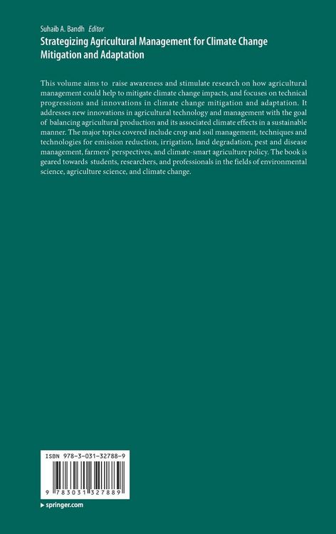 Produktbild: Strategizing Agricultural Management for Climate Change Mitigation and Adaptation