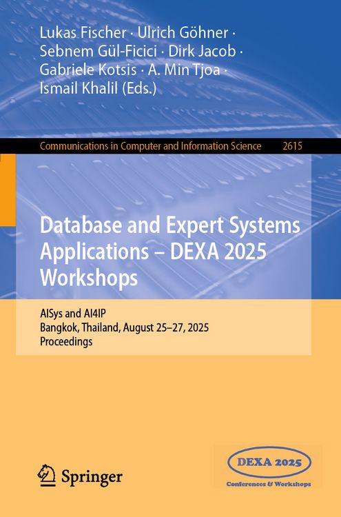 Produktbild: Database and Expert Systems Applications - DEXA 2025 Workshops