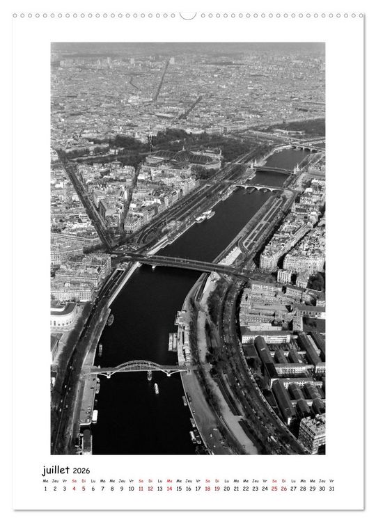 Produktbild: Visage de Paris, ann&eacute;es 1970 (Calendrier mural 2026 DIN A2 horizontal) calendrier de bureau