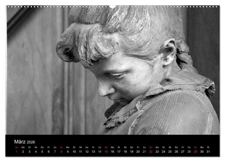 Produktbild: Lebende Steine - Skulpturen auf dem Friedhof Staglieno (Wandkalender 2026 DIN A2 quer), CALVENDO Monatskalender
