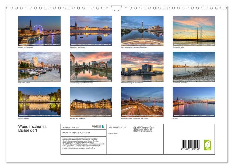 Produktbild: Wundersch&ouml;nes D&uuml;sseldorf (Wandkalender 2026 DIN A3 quer), CALVENDO Monatskalender