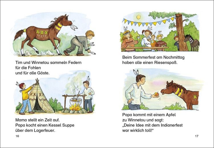 Produktbild: Lesel&ouml;wen - Das Original: 7-Minuten-Geschichten zum Lesenlernen - Auf ins Pferdeparadies!